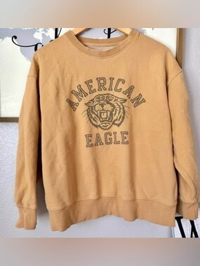 Anerican eagle tan tiger sweatshirt pullover small
